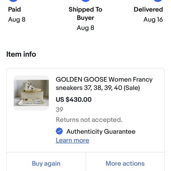 Brand new in box Golden Goose high tops size 39 - Picture 8 of 12